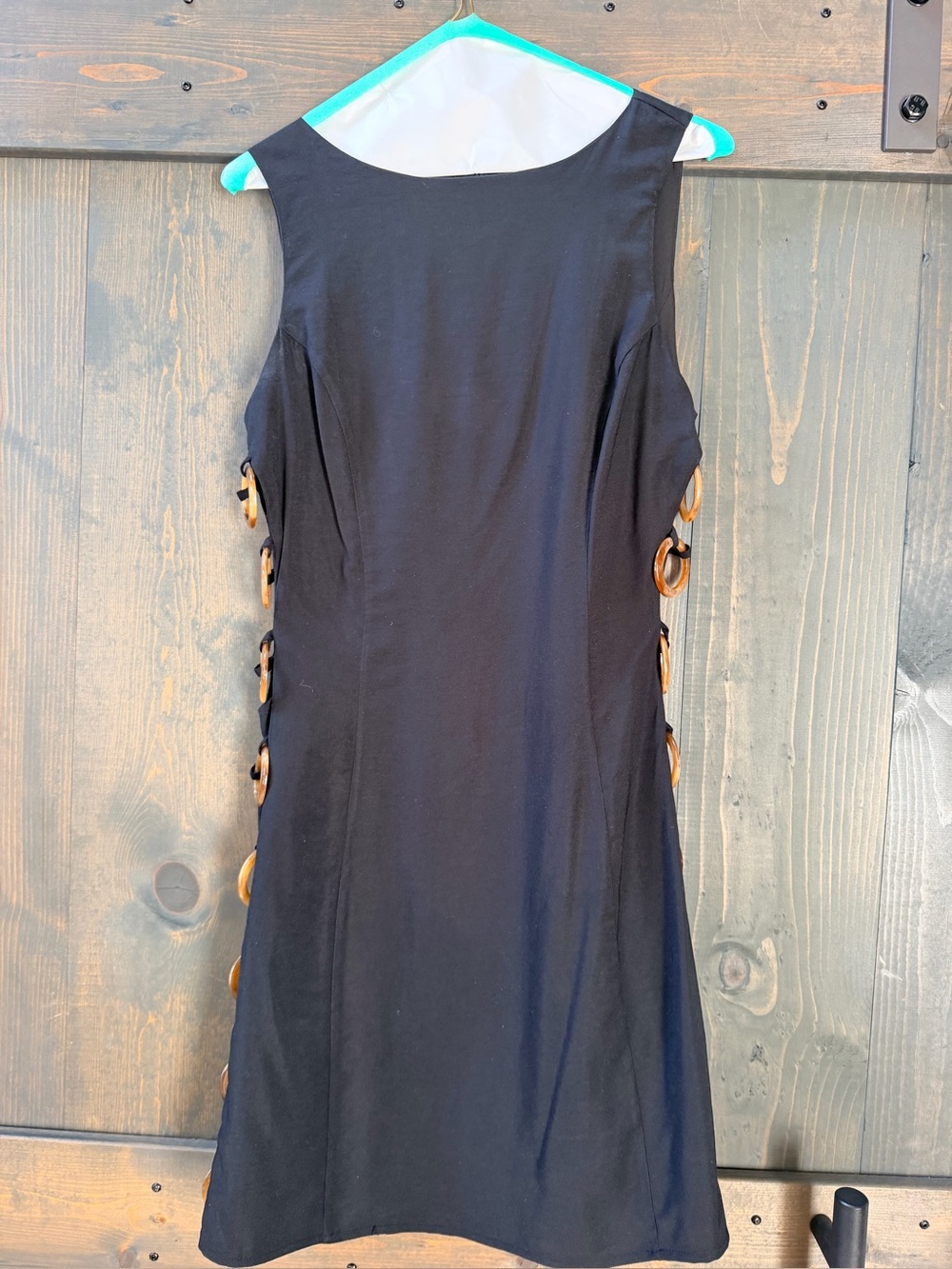 Lulus Black Sleeveless Side-Ring Dress Size L